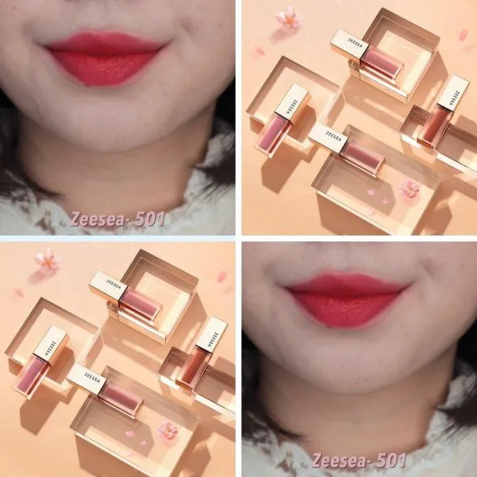 Son kem lì ZEESEA Light Matte Liquid Lip Stain - 501 Retro Red