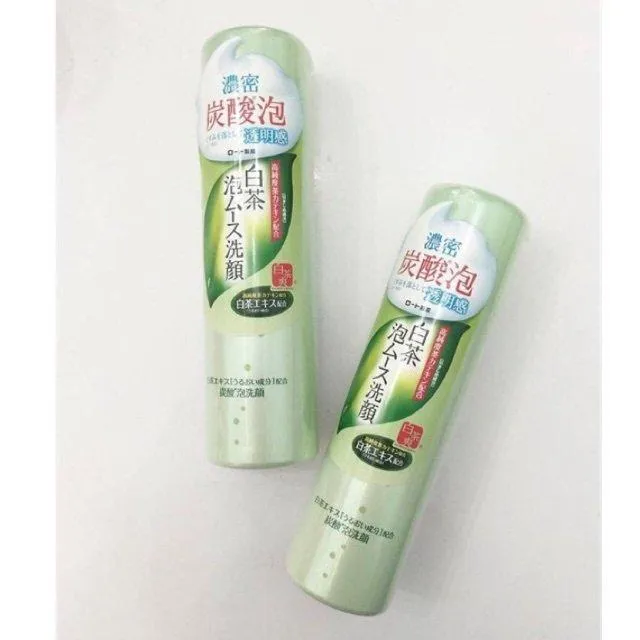 Sữa rửa mặt xịt tạo bọt Rohto Shirochasou Green Tea