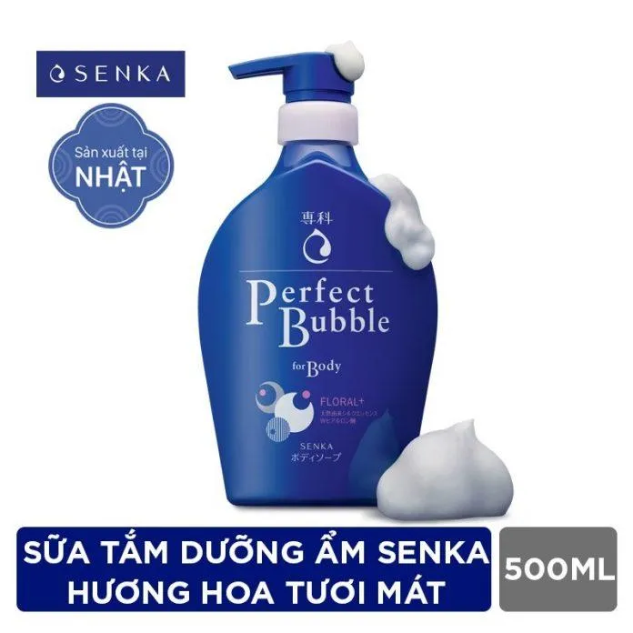 Sữa tắm Senka Perfect Bubble hương hoa đinh lan dưỡng ẩm tự nhiên (Ảnh: Internet)