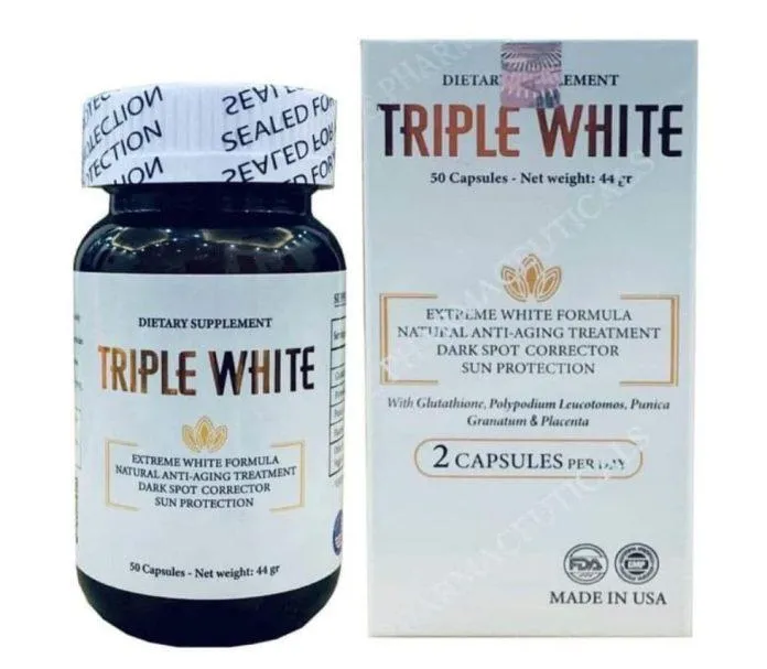 Viên uống Triple White có khả năng làm trắng da thần tốc. (Nguồn: Internet).