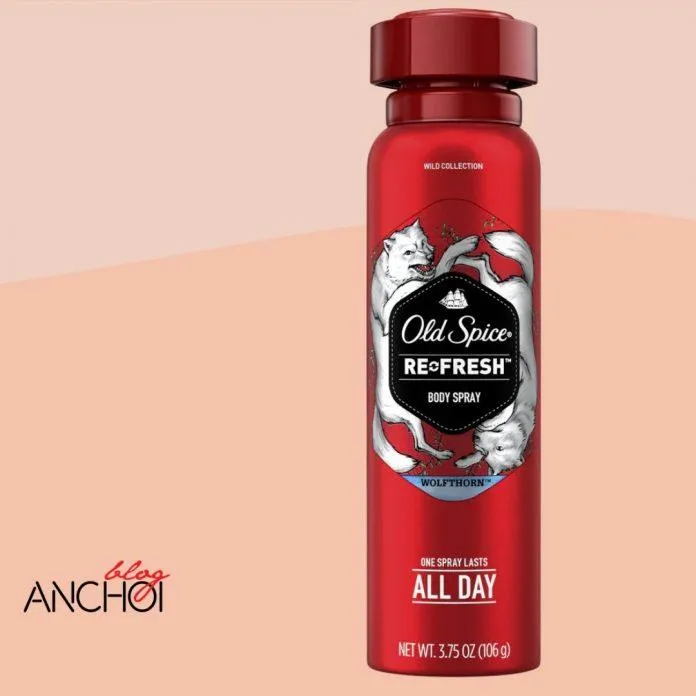 Xịt khử mùi Old Spice Refresh Body Spray Wolfthorn mang đến hương thơm nam tính, quyến rũ ( Nguồn: Blogphunu.edu.vn)