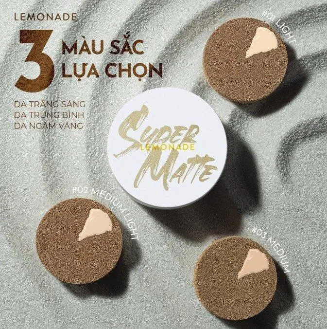 Supermatte Cushion có ba màu khác nhau (Nguồn: Internet)