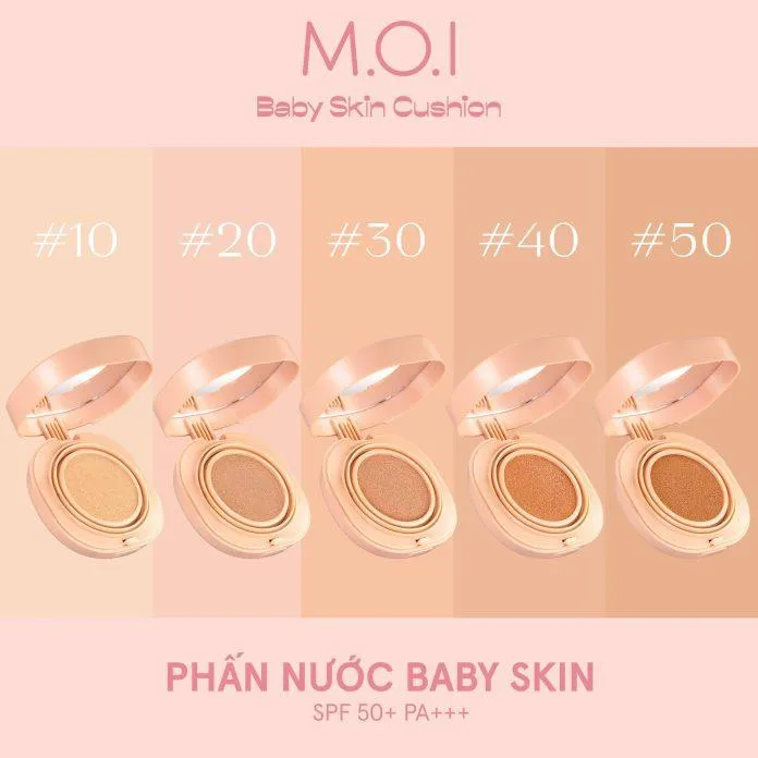 M.O.I mang đến 5 màu cushion (Nguồn: Internet)