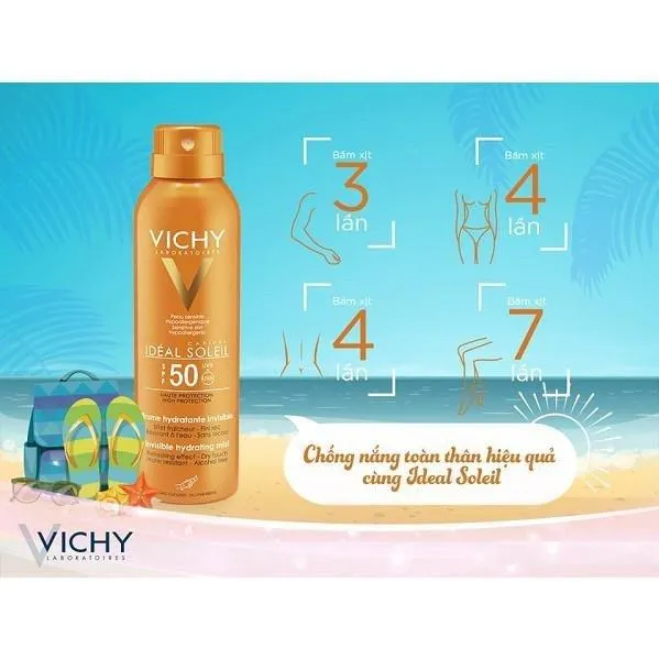 Thiết kế của xịt chống nắng toàn bộ cơ thể Vichy vô cùng chắc chắn nên nàng có thể an tâm mang theo đi đâu cũng được. (Ảnh: Internet) 