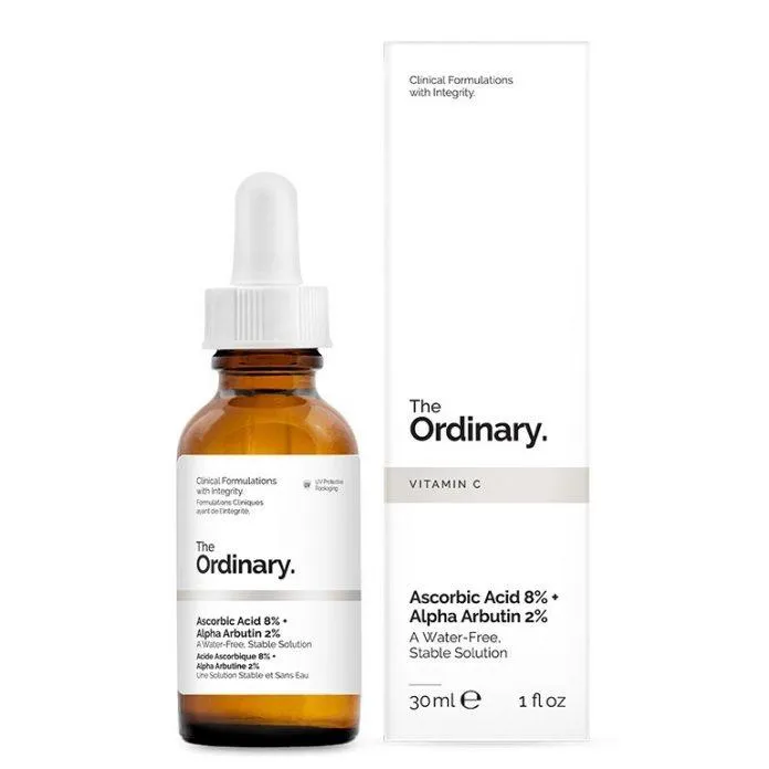 Tinh chất The Ordinary Vitamin C Ascorbic Acid 8% + Alpha Arbutin 2% với thiết kế đơn giản, tiện lợi dễ sử dụng ( Nguồn: internet)