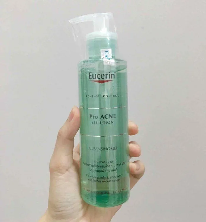 Sữa rửa mặt dành cho nam Eucerin ProAcne Solution Cleansing Gel (Ảnh: Internet).