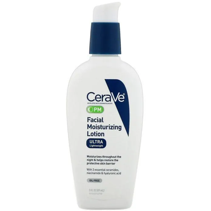 Kem dưỡng Cerave PM Facial Moisturizing Lotion vẫn luôn là lựa chọn của các tín đồ skincare cho làn da đỏng đảnh của mình ( Nguồn: internet)