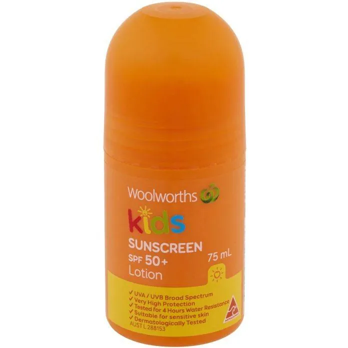 Woolworths Kids Sunscreen Spf 50+ Roll On