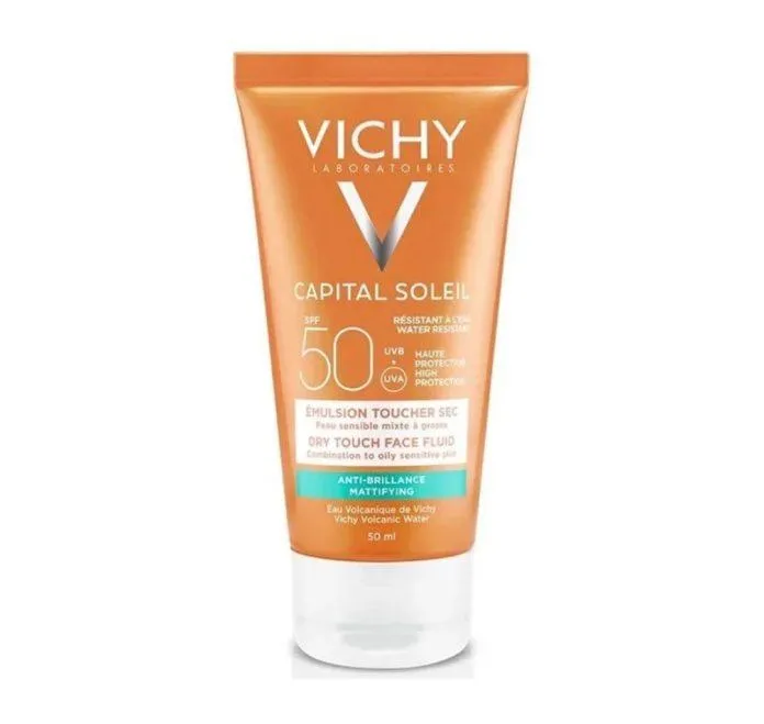 Kem chống nắng Vichy cho da dầu Capital Soleil Mattifying Dry Touch Face Fluid (Ảnh: Internet).