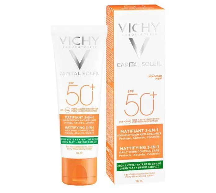 Kem chống nắng Vichy cho da dầu Capital Soleil Mattifying 3 in 1 (Ảnh: Internet).