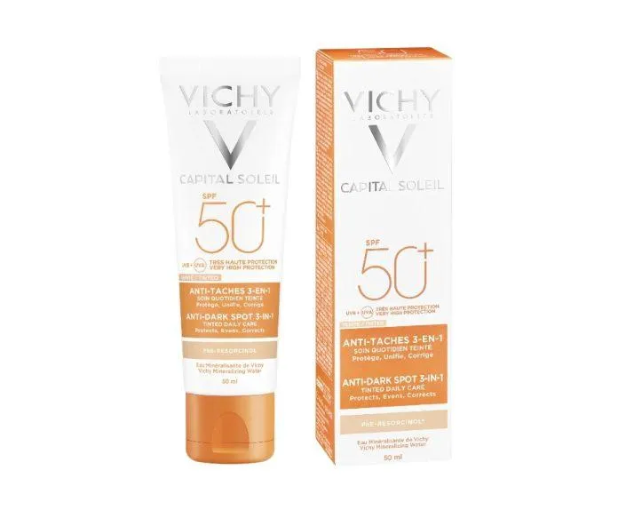 Kem chống nắng Vichy cho da dầu Capital Soleil Anti Dark Spots 3 in 1 (Ảnh: Internet).