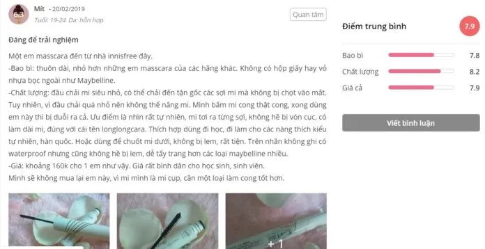 Đánh giá của khách hàng tại Sheis