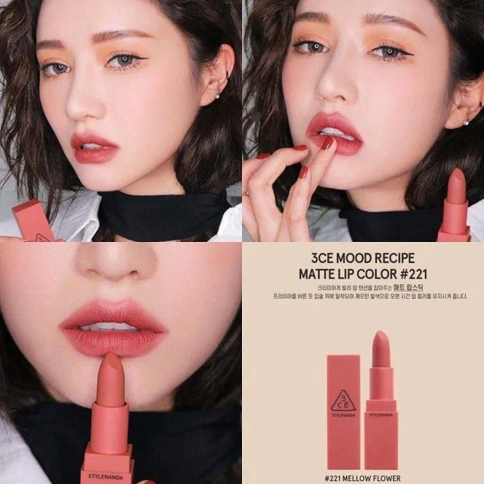 3CE Mood Recipe Matte Lip Color - #221 Mellow Flower ( Nguồn: Internet )