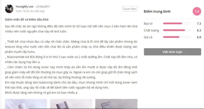 Đánh giá của khách hàng tại Sheis 