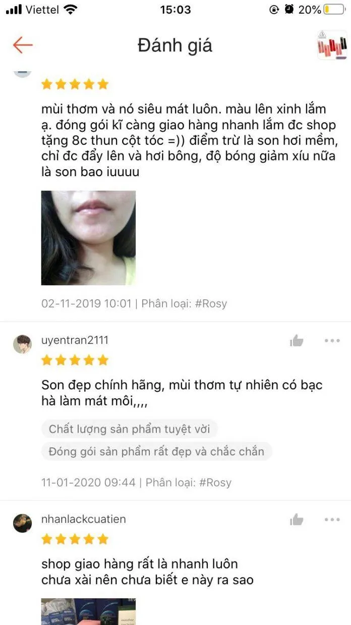 Đánh giá thực tế từ khách hàng Shopee (Nguồn: Blogphunu.edu.vn)