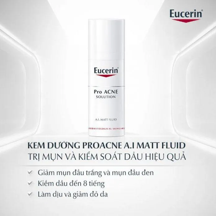 Kem trị mụn ẩn và làm sáng da Eucerin Pro Acne Solution AI Matt Fluid (Nguồn: Internet)