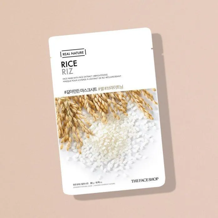 Mặt nạ gạo dưỡng sáng da The Face Shop Real Nature Rice Face Mask (ảnh: internet)