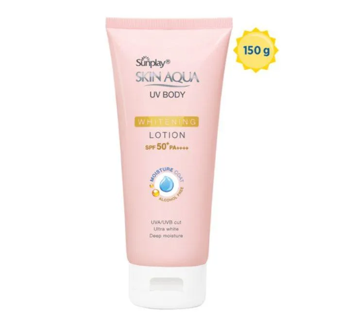 Kem chống nắng body cho da nhạy cảm Sunplay Skin Aqua UV Body Whitening Lotion (Ảnh: Internet).