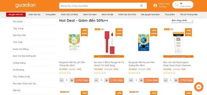 Nhiều hot deal lên đến 50% tại trang bán hàng online (Nguồn: Internet)