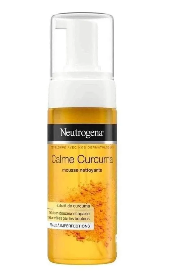 Sữa rửa mặt tạo bọt trị mụn Neutrogena Calme Curcuma Mousse Nettoyante