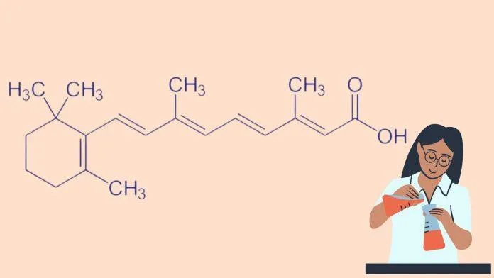 Tretinoin hay retinoic acid được biết là dẫn xuất của Vitamin A có công dụng điều trị các vấn đề về da (Ảnh: Internet).